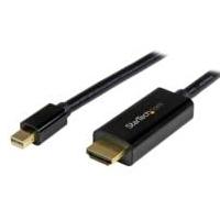 CABLE ADAPTADOR DE 3M MINI DISPLAYPORT A HDMI - 4K 30HZ - ULTRAHD - CABLE CON ADAPTADOR INCLUIDO - NEGRO - STARTECH.COM MOD. MDP2HDMM3MB, - Garantía: 3 AÑOS -