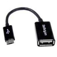 CABLE ADAPTADOR DE 12CM MICRO USB MACHO A USB A HEMBRA OTG PARA TABLETS SMARTPHONES TELFONOS INTELIGENTES - NEGRO - STARTECH.COM MOD. UUSBOTG, - Garantía: 2 AÑOS -