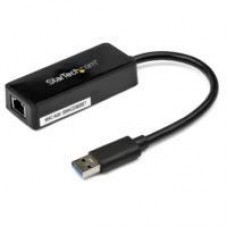 ADAPTADOR TARJETA DE RED NIC EXTERNA USB 3.0 1 PUERTO GIGABIT ETHERNET RJ45 Y 1 PUERTO USB SUPER SPEED - CABLE - NEGRO - STARTECH.COM MOD. USB31000SPTB, - Garantía: 2 AÑOS -