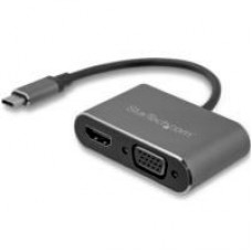 ADAPTADOR USB-C A VGA Y HDMI - 2EN1 - 4K 30HZ - GRIS ESPACIAL - ADAPTADOR DE VIDEO EXTERNO USB TIPO C - STARTECH.COM MOD. CDP2HDVGA, - Garantía: 3 AÑOS -