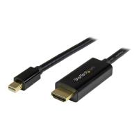 CABLE CONVERTIDOR MINI DISPLAYPORT A HDMI DE 2M - COLOR NEGRO - ULTRA HD 4K - STARTECH.COM MOD. MDP2HDMM2MB, - Garantía: 3 AÑOS -
