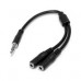 ADAPTADOR DIVISOR DE CABLE ESTEREO PARA AUDIFONOS - CABLE SPLITTER DELGADO EN Y DE 3.5MM MACHO A 2X HEMBRA - STARTECH.COM MOD. MUY1MFFS, - Garantía: 5 AÑOS -