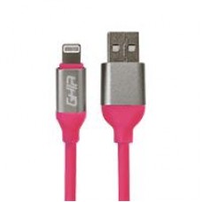 CABLE USB TIPO LIGHTNING GHIA 1M COLOR ROSA, - Garantía: 1 AÑO -