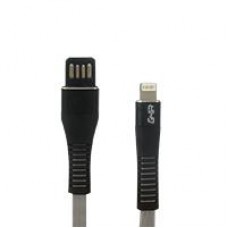 CABLE USB GHIA TIPO LIGHTNING PLANO REVERSIBLE COLOR GRIS/NEGRO DE 1M, - Garantía: 1 AÑO -