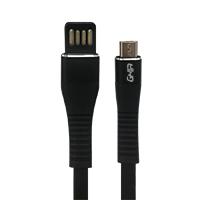 CABLE MICRO USB GHIA PLANO REVERSIBLE/BILATERAL COLOR NEGRO DE 1M, - Garantía: 1 AÑO -