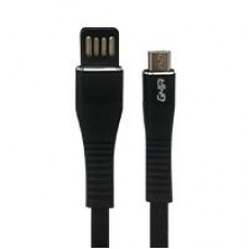 CABLE MICRO USB GHIA PLANO REVERSIBLE/BILATERAL COLOR NEGRO DE 1M, - Garantía: 1 AÑO -