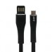CABLE MICRO USB GHIA PLANO REVERSIBLE/BILATERAL COLOR NEGRO DE 1M, - Garantía: 1 AÑO -