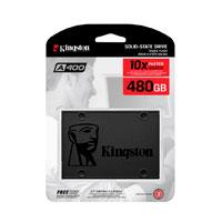 UNIDAD DE ESTADO SOLIDO KINGSTON INTERNO A400 480GB 2.5 SATA3 7MM LECT.500/ESCRIT.450MB/S PC/LAPTOP SA400S37/480G, - Garantía: 1 AÑO -
