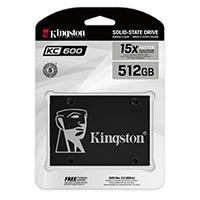 UNIDAD DE ESTADO SOLIDO KINGSTON INTERNO KC600 512GB 2.5 SATA3 7MM LECT.550/ESCRIT.520MB/S NAND 3D TLC PC/LAPTOP SKC600/512G, - Garantía: 1 AÑO -