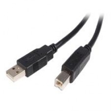 CABLE USB DE 5M PARA IMPRESORA - 1X USB A MACHO - 1X USB B MACHO - ADAPTADOR NEGRO - STARTECH.COM MOD. USB2HAB5M, - Garantía: 5 AÑOS -