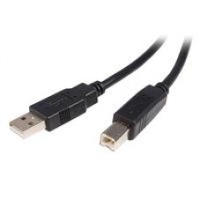 CABLE USB DE 3M PARA IMPRESORA - 1X USB A MACHO - 1X USB B MACHO - ADAPTADOR NEGRO - STARTECH.COM MOD. USB2HAB3M, - Garantía: 99 AÑOS -