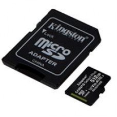 MEMORIA FLASH MICRO SD KINGSTON SDXC CANVAS SELECT PLUS 512GB 100R UHS-I U3 V30 C/ADAPTADOR (SDCS2/512GB), - Garantía: 1 AÑO -