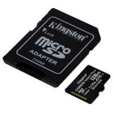 MEMORIA KINGSTON MICRO SD CANVAS SELECT PLUS 128GB UHS-I CLASE 10 C/ADAPTADOR (SDCS2/128GB), - Garantía: 1 AÑO -