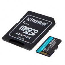 MEMORIA KINGSTON MICRO SDXC CANVAS GO! PLUS 256GB UHS-I U3 V30 A2 CLASE 10 C/ADAPTADOR (SDCG3/256GB), - Garantía: 1 AÑO -