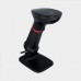 LECTOR DE CODIGOS DE BARRA GHIA GS2DB2 / 2D / LED ROJO / USB / CON BASE / QR / NEGRO, - Garantía: 1 AÑO -