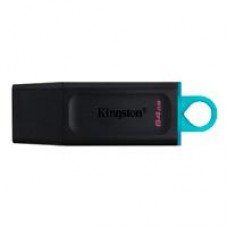MEMORIA FLASH USB KINGSTON DATA TRAVELER EXODIA 64GB GEN 1 3.2 TIPO A NEGRO C/ANILLO AZUL OCEAN (DTX/64GB), - Garantía: 1 AÑO -