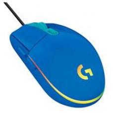 MOUSE GAMING LOGITECH G203 RGB LIGHTSYNC OPTICO USB ALAMBRICO 6 BOTONES PROGRAMABLES AZUL, - Garantía: 2 AÑOS -