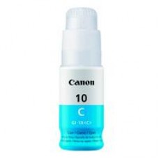 BOTELLA DE TINTA CANON GI-10C CYAN,TINTA CONTINUA,RENDIMIENTO 7700 PAGINAS,COMPATIBLE: G6010,G5010,GM2010, - Garantía: SG -