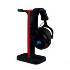BASE GAMER BALAM RUSH ATLAS HR760 / SOPORTE PARA DIADEMA / ILUMINACION RGB / 2X USB A / NEGRO / BR-931502, - Garantía: 1 AÑO -