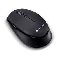 MOUSE TECHZONE TZ19MOU01-INA OPTICO INALAMBRICO 1000 DPIS ERGONOMICO NEGRO, - Garantía: 1 AÑO -