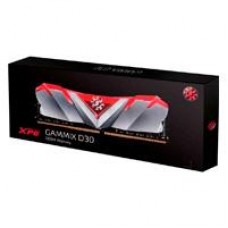 MEMORIA XPG GAMMIX D30 UDIMM DDR4 8GB PC4-25600 3200MHZ CL16 1.2V CON DISIPADOR PC/GAMER COLOR ROJO ( AX4U32008G16A-SR30), - Garantía: 99 AÑOS -