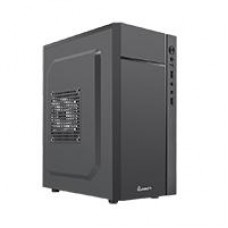 GABINETE QUARONI FRENTE ABS, NEGRO CON FRANJA TIPO FIBRA DE CARBONO, MICRO ATX / MINI ITX, FUENTE DE PODER INCLUIDA DE 500W, - Garantía: 1 AÑO -