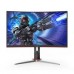 MONITOR GAMER CURVO AOC 27 PANEL VA / 165 HZ / TIEMPO DE RESPUESTA 1 MS / AMD FREE SYNC / COLOR NEGRO Y ROJO / 2 HDMI / VGA / DISPLAYPORT / ASPECTO 16:9 / RESOLUCION 1920 X 1080 / BRILLO 250 CD/M2, - Garantía: 3 AÑOS -