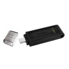 MEMORIA KINGSTON 128GB USB-C 3.2 GEN 1 ALTA VELOCIDAD / DATATRAVELER 70 NEGRO (DT70/128GB), - Garantía: 1 AÑO -