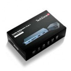 DOCKING STATION TECHZONE TZ21DS2C ADAPTADOR MULTIPUERTO USB 3.0 HDMI VGA SD, - Garantía: 1 AÑO -