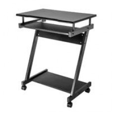 ESCRITORIO,MANHATTAN,207690, COMPACTO NEGRO CON RUEDAS Y BANDEJA PARA TECLADO, REPISA INFERIOR PARA CPU, - Garantía: 1 AÑO -