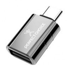ADAPTADOR USB A HEMBRA A USB TIPO C MACHO PERFECT CHOICE, - Garantía: 1 AÑO -