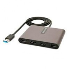ADAPTADOR DE VIDEO EXTERNO - TARJETA DE VIDEO EXTERNA - DONGLE LLAVE USB-A 3.0 A 4X HDMI - 1080P A 60HZ - CONVERSOR MULTIMONITOR USB A HDMI - SOLO PARA WINDOWS - STARTECH.COM MOD. USB32HD4, - Garantía: 2 AÑOS -