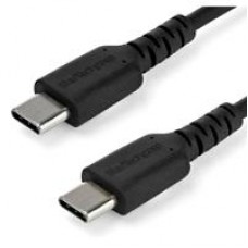 CABLE DE CARGA DE 2M USB C - DE CARGA RAPIDA Y SINCRONIZACION USB 2.0 TIPO C A USB C PARA LAPTOP - REVESTIMIENTO TPE DE FIBRA DE ARAMIDA M/M 60W NEGRO - IPAD PRO SURFACE - STARTECH.COM MOD. RUSB2CC2M, - Garantía: 5 AÑOS -