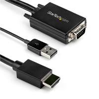CABLE ADAPTADOR DE VGA A HDMI DE 2M CON AUDIO - 1920 X 1080 - CONVERTIDOR ACTIVO VGA A HDMI - MACHO A MACHO - STARTECH.COM MOD. VGA2HDMM2M, - Garantía: 2 AÑOS -