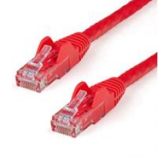 CABLE DE 15M DE RED GIGABIT ETHERNET UTP PATCH CAT6 CAT 6 RJ45 SNAGLESS SIN ENGANCHES - ROJO - STARTECH.COM MOD. N6PATC15MRD, - Garantía: 5 AÑOS -