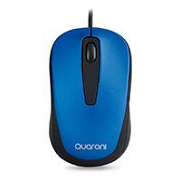 MOUSE OPTICO QUARONI ALAMBRICO COLOR AZUL 1200 DPI, - Garantía: 1 AÑO -