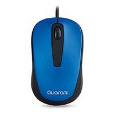 MOUSE OPTICO QUARONI ALAMBRICO COLOR AZUL 1200 DPI, - Garantía: 1 AÑO -