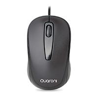 MOUSE OPTICO QUARONI ALAMBRICO COLOR NEGRO 1200 DPI, - Garantía: 1 AÑO -