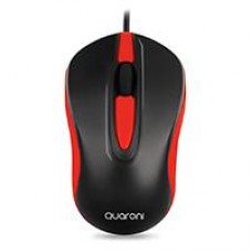 MOUSE OPTICO QUARONI ALAMBRICO COLOR ROJO 1200 DPI, - Garantía: 1 AÑO -