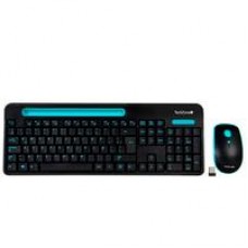 TECLADO/MOUSE TECHZONE TZ20COMB02-INA INALAMBRICO RANURA SOPORTE AZUL, - Garantía: 1 AÑO -