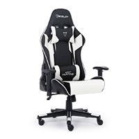 SILLA OCELOT GAMING OSB-04 / VINIPIEL / BASE NYLON AJUSTABLE / DESCANSABRAZOS 2D / PISTON CLASE 4 / RECLINABLE 90-155 GRADOS / HASTA 150KG / COJINES LUMBAR Y CERVICAL / COLOR NEGRO CON BLANCO, - Garantía: 1 AÑO - SILLA OCELOT GAMING OSB-04 / VINIPIEL / BASE NYLON AJUSTABLE / DESCANSABRAZOS 2D / PISTON CLASE 4 / RECLINABLE 90-155 GRADOS / HASTA 150KG / COJINES LUMBAR Y CERVICAL / COLOR NEGRO CON BLANCO, - Garantía: 1 AÑO -