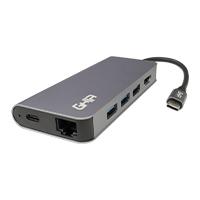 ADAPTADOR MULTIPUERTO / DOCKING STATION 8 EN 1 GHIA USB 3.1 DE TIPO C A HDMI/RJ45/USB 3.1 3/MICRO SD/ MEMORIA SD / C PD, - Garantía: 1 AÑO -