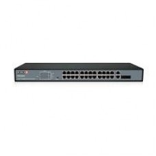 SWITCH POE / PROVISION ISR / POES-24370C+2COMBO / 24 CANALES POE / 10/100MBPS / 2G /TOTAL POE 370W., - Garantía: 2 AÑOS -