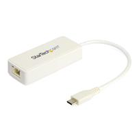 ADAPTADOR DE RED ETHERNET USB-C CON PUERTO USB A - ADAPTADOR DE RED NIC ETHERNET RJ45 USB TIPO C USB 3.0/USB 3.1 BLANCO - STARTECH.COM MOD. US1GC301AUW, - Garantía: 2 AÑOS -