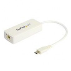 ADAPTADOR DE RED ETHERNET USB-C CON PUERTO USB A - ADAPTADOR DE RED NIC ETHERNET RJ45 USB TIPO C USB 3.0/USB 3.1 BLANCO - STARTECH.COM MOD. US1GC301AUW, - Garantía: 2 AÑOS -