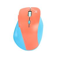 MOUSE INALAMBRICO 1600 DPI ERGONOMICO SILENCIOSO CONECTOR USB PERFECT CHOICE THUMB - AZUL/MAMEY, - Garantía: 1 AÑO -