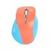 MOUSE INALAMBRICO 1600 DPI ERGONOMICO SILENCIOSO CONECTOR USB PERFECT CHOICE THUMB - AZUL/MAMEY, - Garantía: 1 AÑO -
