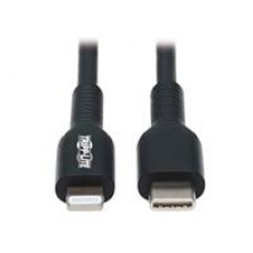 CABLE USB TRIPP-LITE  M102-01M-BK CABLE DE SINCRONIZACIóN Y CARGA USB C A LIGHTNING (M/M), CERTIFICADO MFI, NEGRO, 1 M [3.3 PIES], - Garantía: 2 AÑOS -