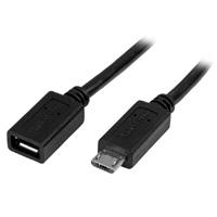 CABLE DE 50CM MICRO USB DE EXTENSION - MACHO A HEMBRA - STARTECH.COM MOD. USBUBEXT50CM, - Garantía: 5 AÑOS -