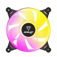 VENTILADOR OCELOT GAMING OF-3 / 120MM / ARGB / 38.5 CFM / 1200 RPM / 21.2 DB / 4 PINES / COLOR NEGRO, - Garantía: 1 AÑO -